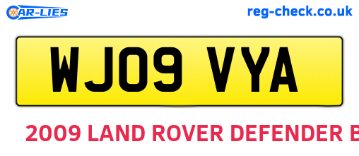 WJ09VYA are the vehicle registration plates.