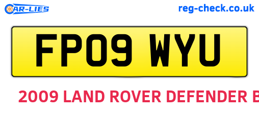 FP09WYU are the vehicle registration plates.