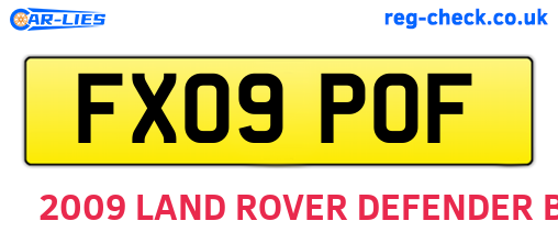 FX09POF are the vehicle registration plates.