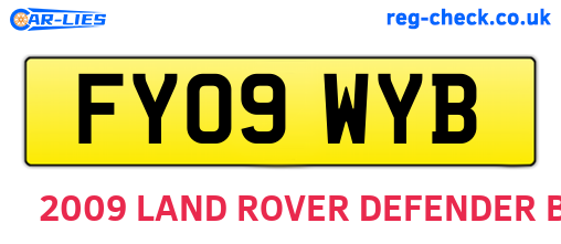 FY09WYB are the vehicle registration plates.