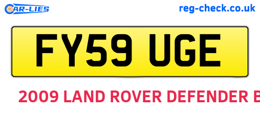 FY59UGE are the vehicle registration plates.
