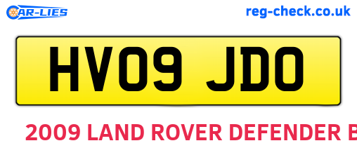 HV09JDO are the vehicle registration plates.
