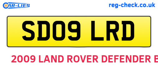 SD09LRD are the vehicle registration plates.