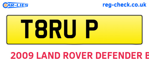 T8RUP are the vehicle registration plates.