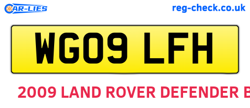 WG09LFH are the vehicle registration plates.
