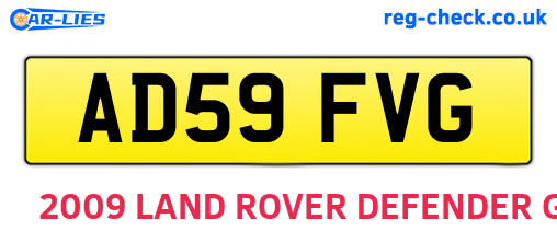 AD59FVG are the vehicle registration plates.