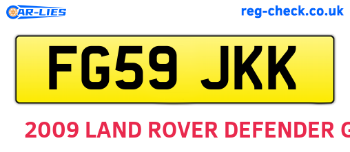 FG59JKK are the vehicle registration plates.