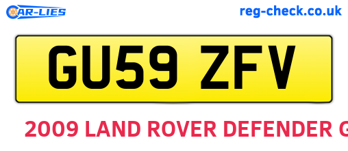 GU59ZFV are the vehicle registration plates.