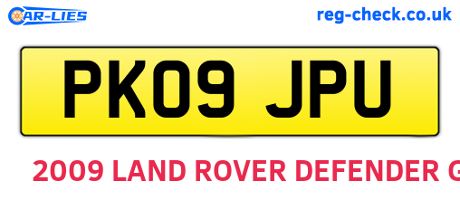 PK09JPU are the vehicle registration plates.