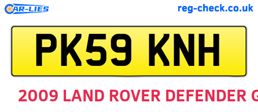 PK59KNH are the vehicle registration plates.