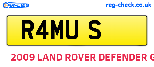 R4MUS are the vehicle registration plates.