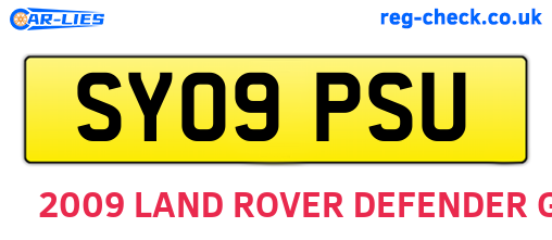 SY09PSU are the vehicle registration plates.