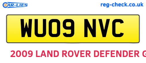 WU09NVC are the vehicle registration plates.