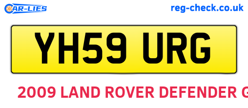 YH59URG are the vehicle registration plates.