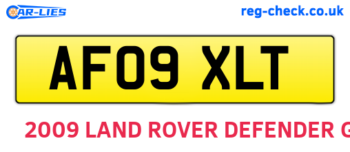 AF09XLT are the vehicle registration plates.