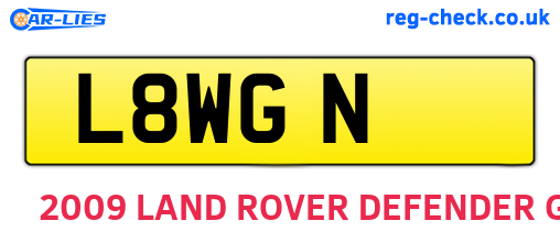 L8WGN are the vehicle registration plates.