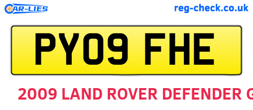 PY09FHE are the vehicle registration plates.