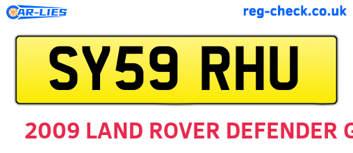 SY59RHU are the vehicle registration plates.