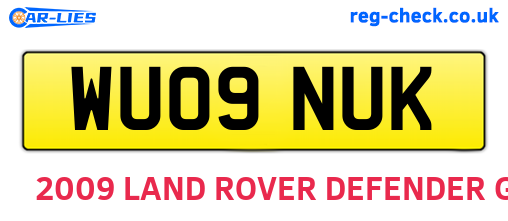 WU09NUK are the vehicle registration plates.