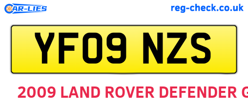 YF09NZS are the vehicle registration plates.