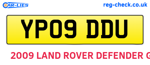 YP09DDU are the vehicle registration plates.