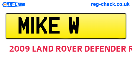 M1KEW are the vehicle registration plates.