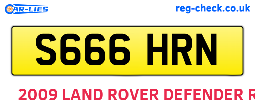 S666HRN are the vehicle registration plates.