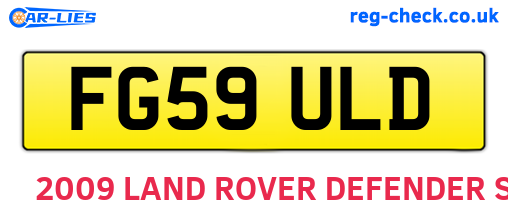 FG59ULD are the vehicle registration plates.