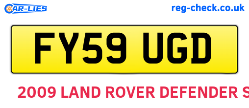 FY59UGD are the vehicle registration plates.