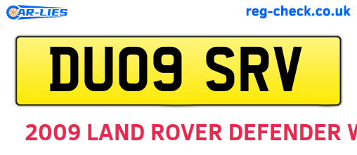 DU09SRV are the vehicle registration plates.