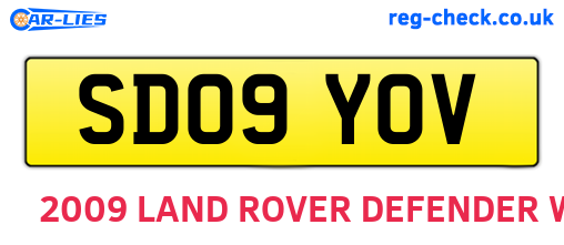 SD09YOV are the vehicle registration plates.