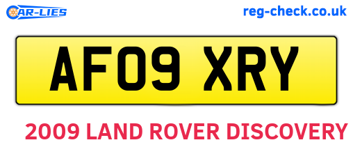 AF09XRY are the vehicle registration plates.