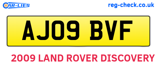 AJ09BVF are the vehicle registration plates.