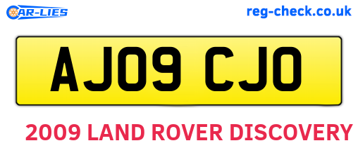 AJ09CJO are the vehicle registration plates.