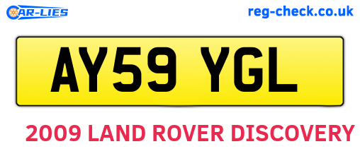 AY59YGL are the vehicle registration plates.