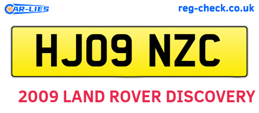 HJ09NZC are the vehicle registration plates.