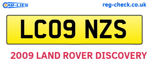 LC09NZS are the vehicle registration plates.