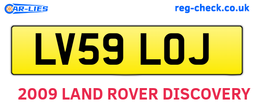 LV59LOJ are the vehicle registration plates.
