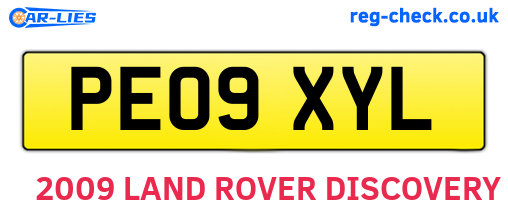 PE09XYL are the vehicle registration plates.