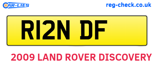 R12NDF are the vehicle registration plates.