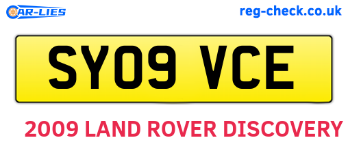 SY09VCE are the vehicle registration plates.