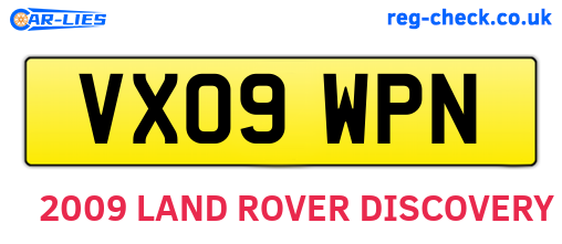 VX09WPN are the vehicle registration plates.