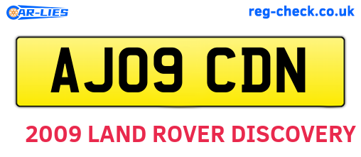 AJ09CDN are the vehicle registration plates.