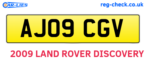 AJ09CGV are the vehicle registration plates.
