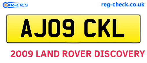 AJ09CKL are the vehicle registration plates.
