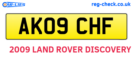 AK09CHF are the vehicle registration plates.