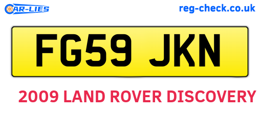 FG59JKN are the vehicle registration plates.