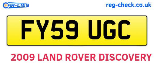 FY59UGC are the vehicle registration plates.