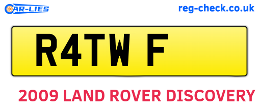 R4TWF are the vehicle registration plates.
