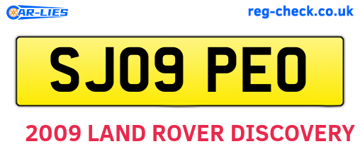 SJ09PEO are the vehicle registration plates.